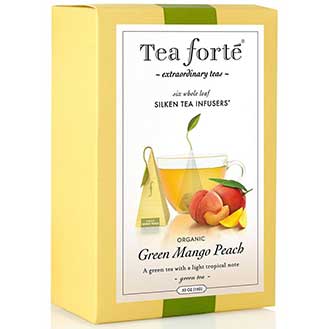 Tea Forte Green Mango Peach Green Tea - Event Box, 40 Infusers