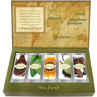 Tea Forte World Of Teas Sampler Loose Leaf Tea Single Steeps