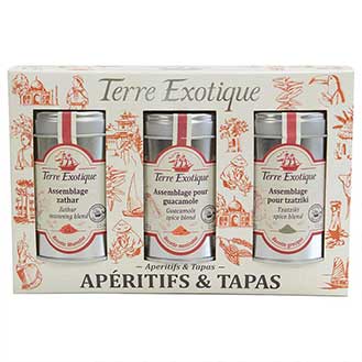 Aperitifs and Tapas Spice Set - Guacamole, Tzatziki and Zathar Seasonings