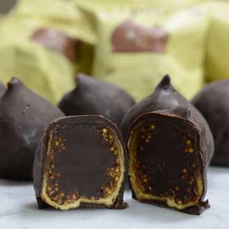 Chocolate Fig Bonbon with Brandy Ganache