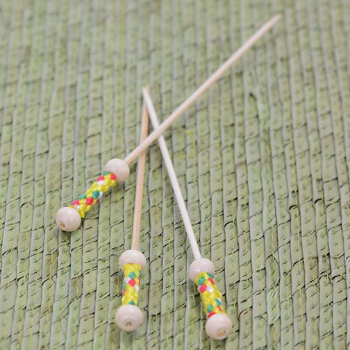 Bamboo Pearl Skewers - 4.7 Inch Photo [1]