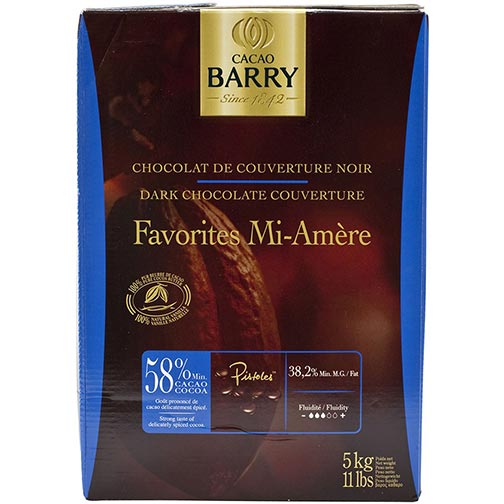 Cacao Barry Dark Chocolate - 58% Cacao - Cacao - Favorites Mi-Amere Photo [1]