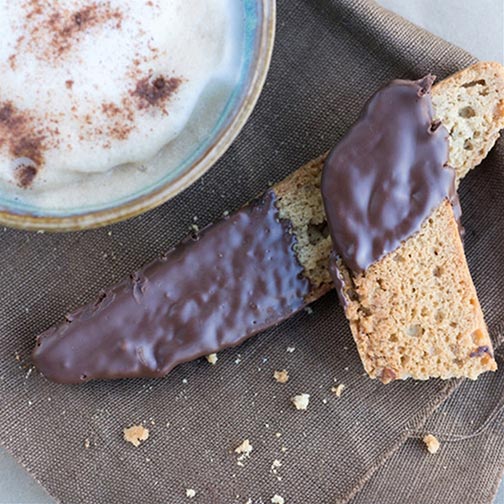 Chocolate Dipped Walnut Biscotti Recipe Photo [1]