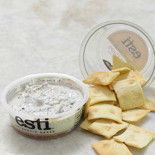 Authentic Greek Everything Bagel Dip with Pita Chips Photo [1]