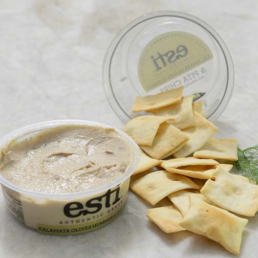 Authentic Greek Kalamata Olives Hummus with Pita Chips Photo [1]