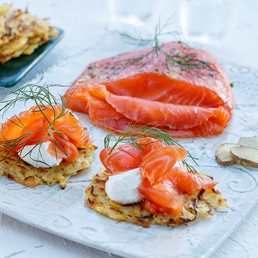 Honey Cured Salmon and Potato Rosti Recipe Photo [1]