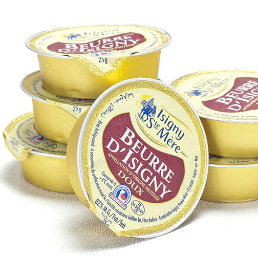 Unsalted Isigny Butter in Ceramic Container Photo [1]