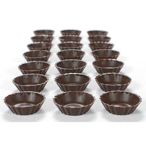 Dark Chocolate Mini Cup, Fluted - 1.8 Inch Photo [1]