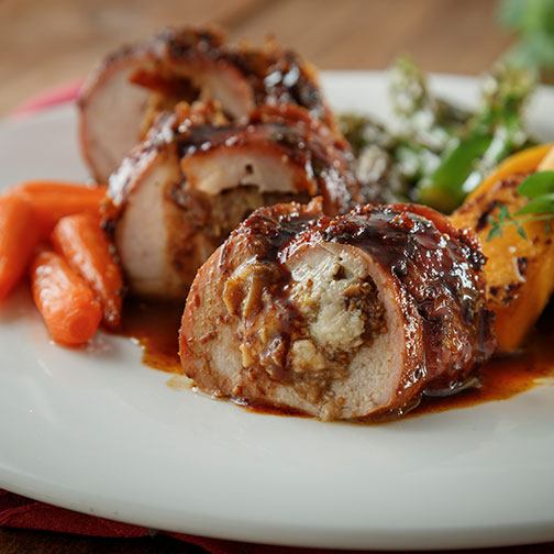 Pork Tenderloin Stuffed With Gorgonzola and Cognac Figs Recipe Photo [1]