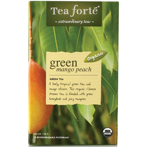 Tea Forte Green Mango Peach Green Tea - 16 Filterbags Photo [1]
