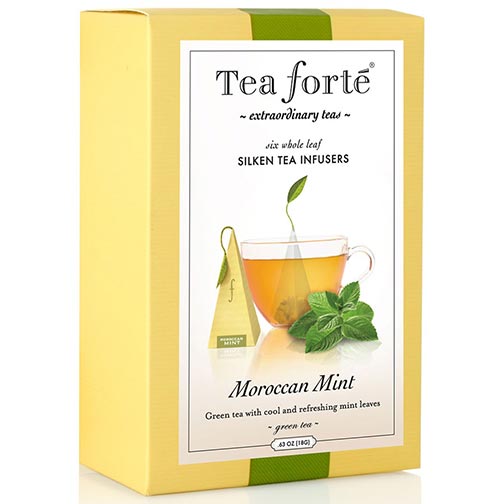 Tea Forte Moroccan Mint Green Tea - Pyramid Box, 6 Infusers Photo [1]