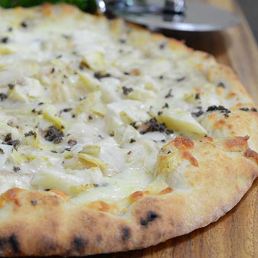 Artichoke and Black Italian Summer Truffles Pizza Photo [1]