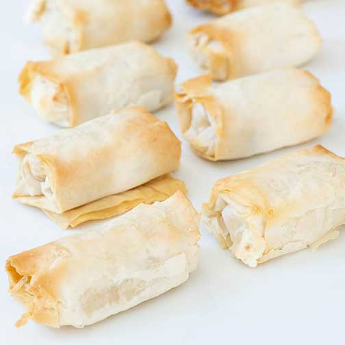 Goat Cheese and Fig Fillo Rolls - Frozen Appetizers Photo [1]