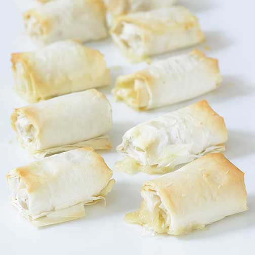 Pear and Brie Fillo Rolls - Frozen Appetizer Photo [1]